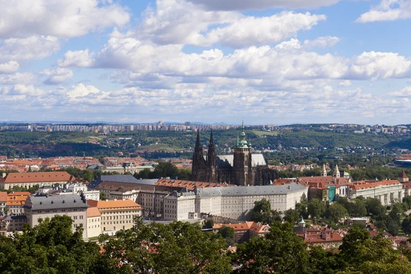 Panorama con castillo de praga, República Checa —  Fotos de Stock