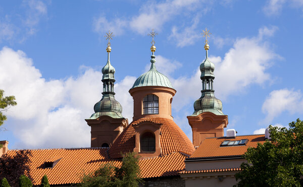 Church of Sv Vavrinec from Petrin Hill Prague