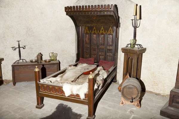 Medieval bed — Stock Photo, Image