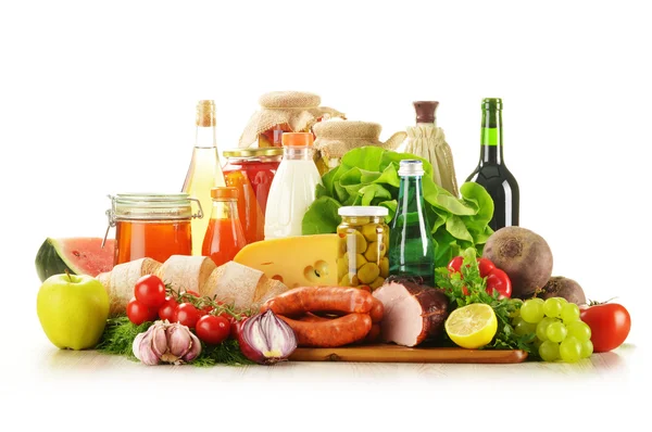 Composizione con varietà di prodotti alimentari — Foto Stock
