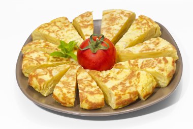 Spanish omelette clipart