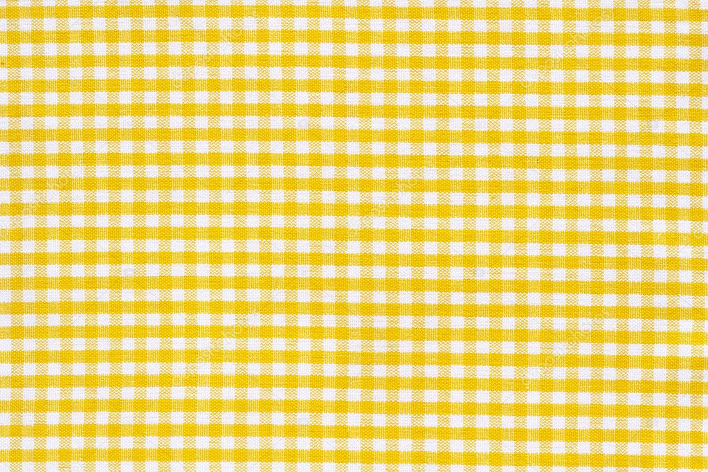 Texture white yellow tablecloth