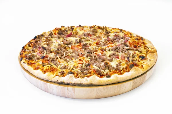 Bistecca di formaggio pizza — Foto Stock
