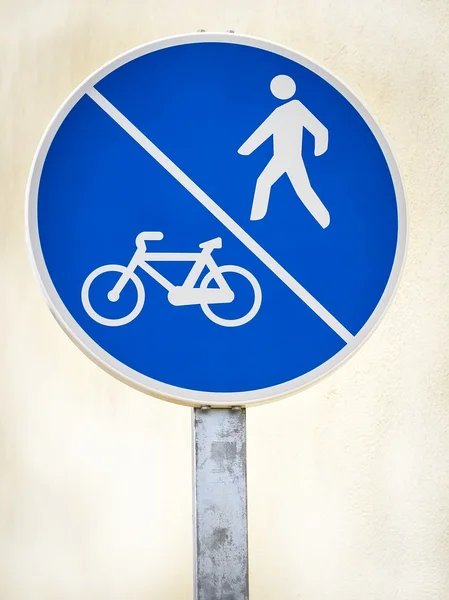 Signal pedestrian and bicycle lane — Stock Photo, Image