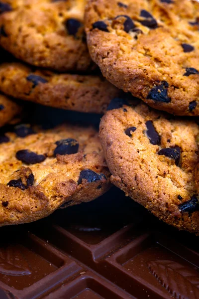 Pliki cookie i czekolada — Zdjęcie stockowe