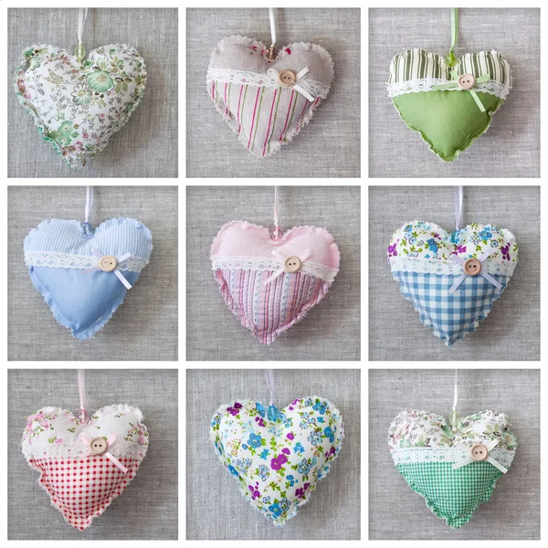 Collage con corazones — Foto de Stock