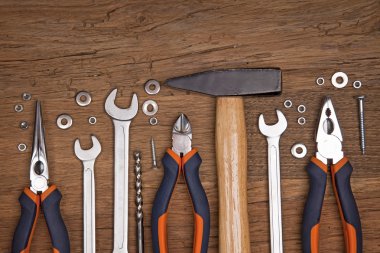 Set of different tools clipart