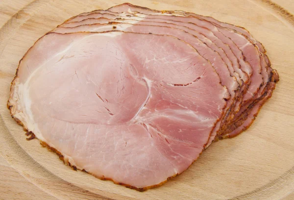 Ham op hout — Stockfoto