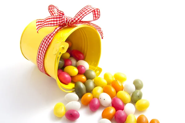 Žluté candy kbelík — Stock fotografie