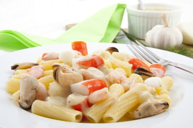 Seafood pasta clipart