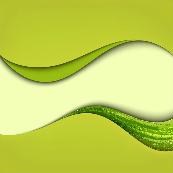 Green wavy background — Stock Vector