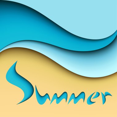 Summer sea background clipart