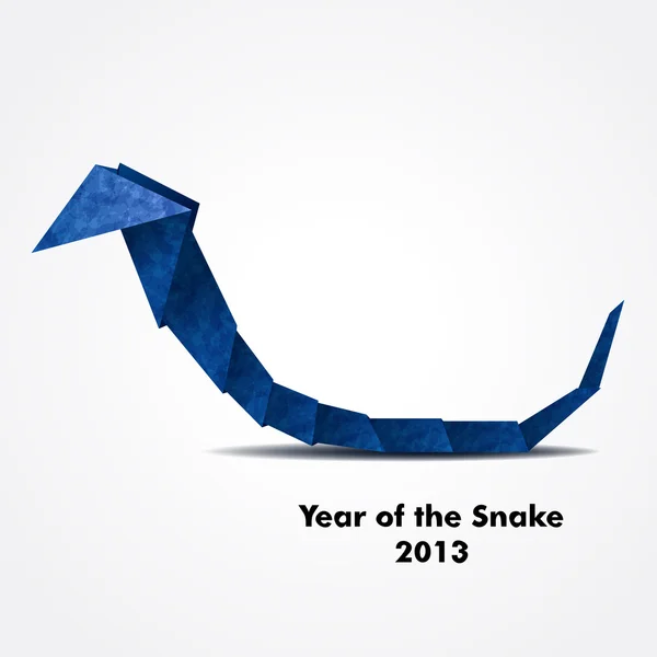 Mavi origami yılan — Stok Vektör