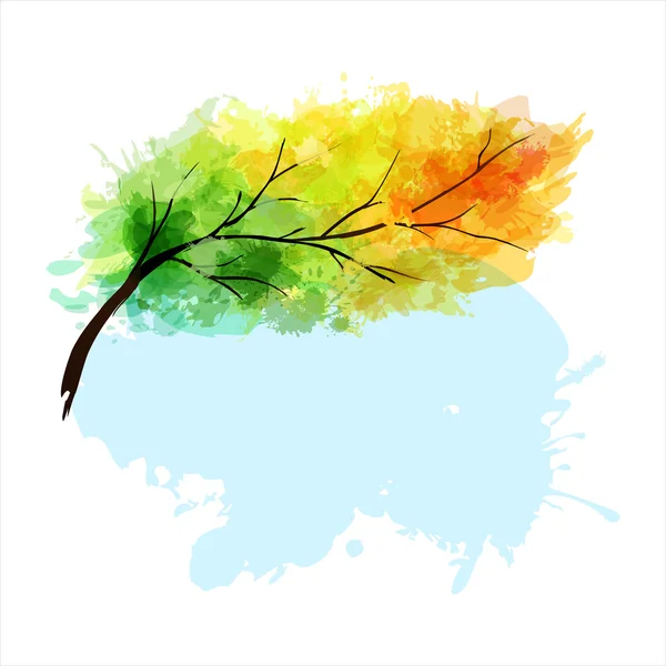 Autumn tree branch — Stock Vector