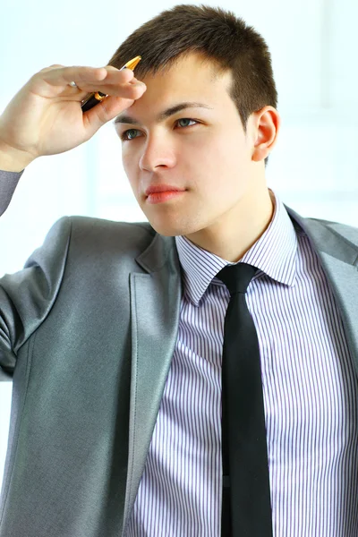 Picture of a business man looking forward to the future — Stock Photo, Image