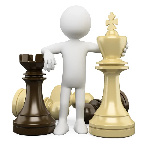 stock image 3D white . Chess