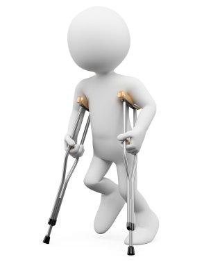 3D white . Injury clipart