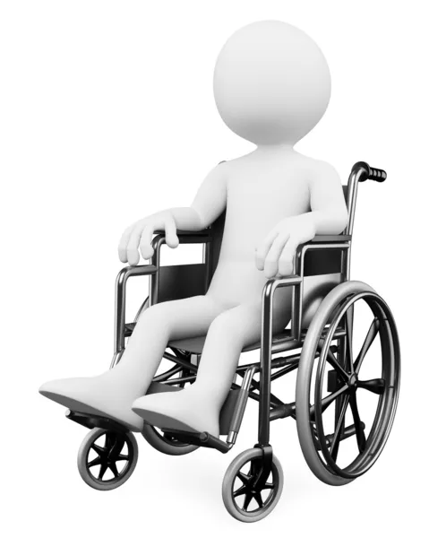 3D white. osób niepełnosprawnych — Zdjęcie stockowe