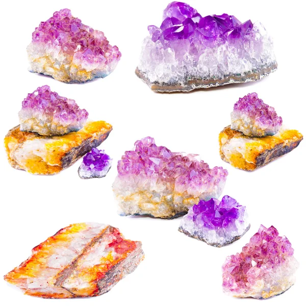 矿物紫晶 — 图库照片