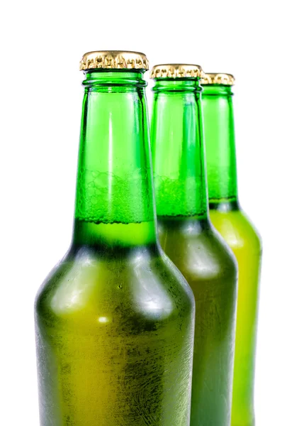 Bottiglia sudata di birra — Foto Stock
