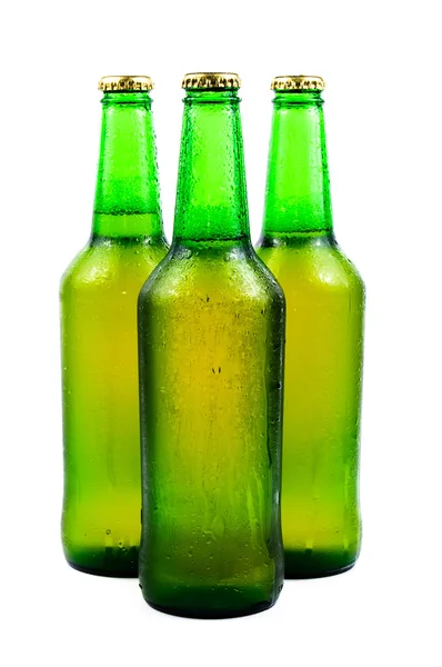 Spocony butelka piwa — Zdjęcie stockowe