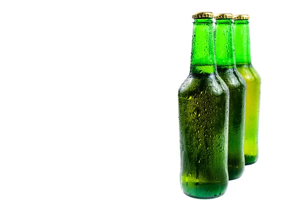 Спітніла пляшка пива — стокове фото