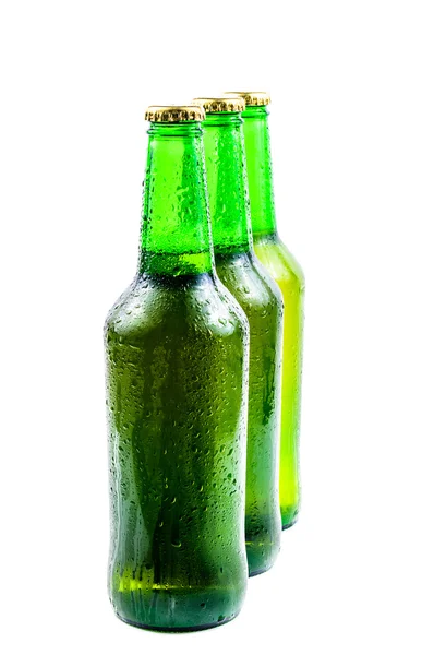 Bottiglia sudata di birra — Foto Stock
