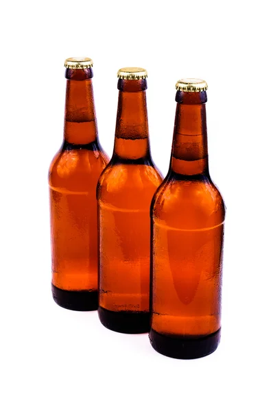 Hikinen olutpullo — kuvapankkivalokuva
