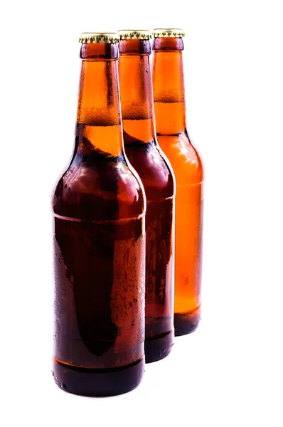 Garrafa suada de cerveja — Fotografia de Stock