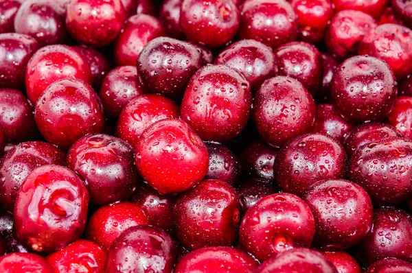 The background of red cherry fruit — Stock Photo, Image