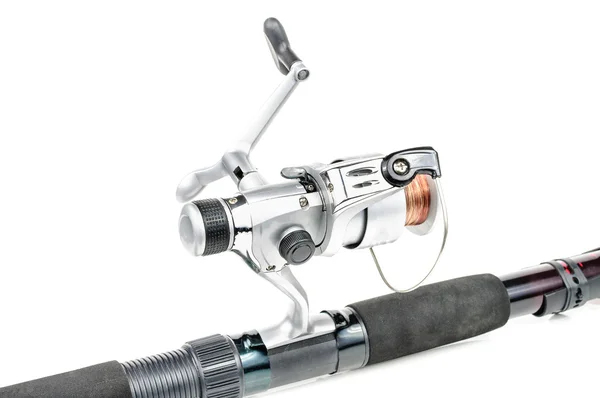 The telescopic fishing rod and reel — Stock Photo, Image