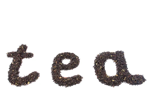 Desenho das folhas de chá seco — Fotografia de Stock