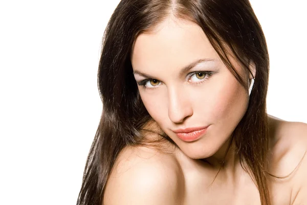 Closeup of beautiful young woman face — Stock Photo, Image