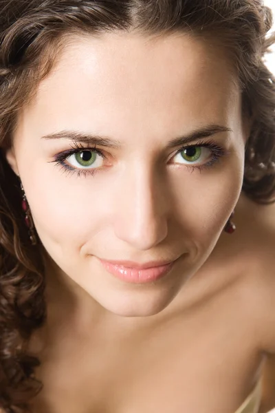 Close-up studio ritratto di una bella giovane donna sexy — Foto Stock