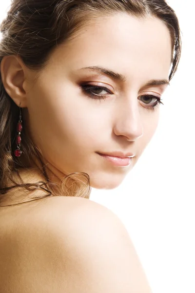 CLoseup portrait of a young woman — Stock Photo, Image