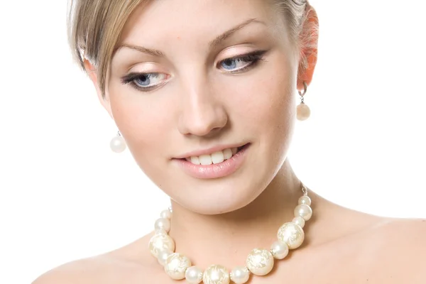 Closeup portret van een mooie blonde vrouw — Stockfoto