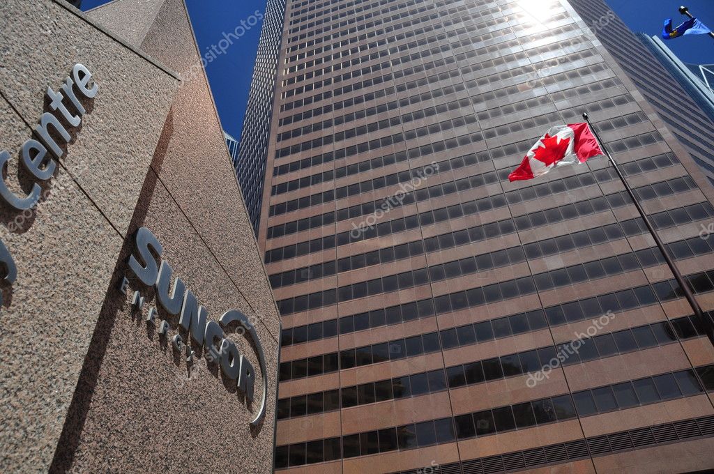 Suncor Energy's head office in Calgary Alberta. Suncor is one of the major developers of the Alberta Oilsands, as well as holding international developments in the North Sea, Libya, Syria, and Trinidad and Tobago.
