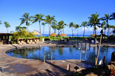 Maui beach resort clipart