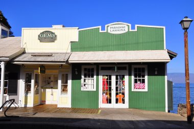 Old Lahaina storefronts, Maui clipart