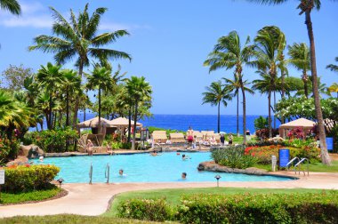 Maui beach resort clipart