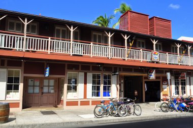 Old Lahaina storefronts, Maui clipart