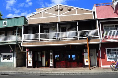 Old Lahaina storefronts, Maui clipart