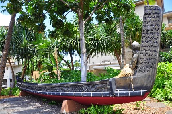 Réplica de canoa hawaiana — Foto de Stock