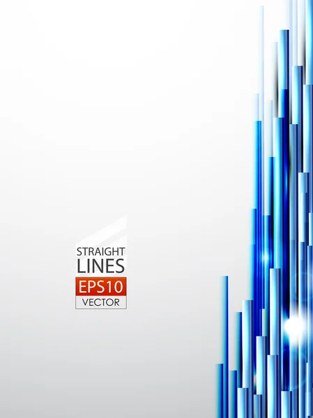 Blu linee rette sfondo astratto — Vettoriale Stock