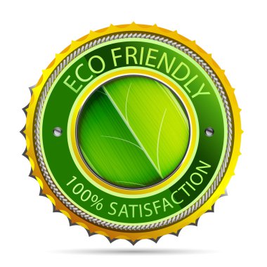 Eco friendly gold icon clipart