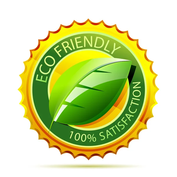 Eco friendly gold icon — Stock Vector
