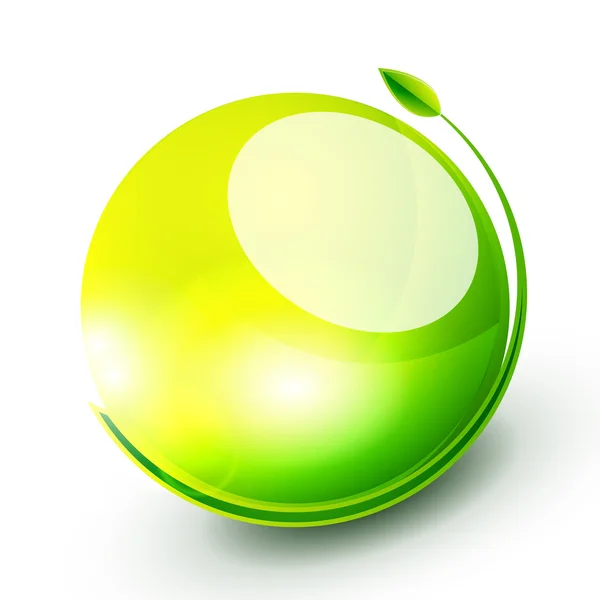 Green sphere concept — Stock Vector