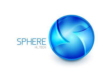 Abstract glass hi-tech sphere concept clipart