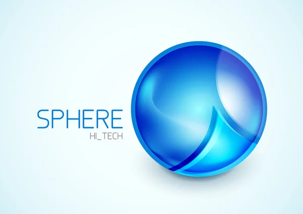 Verre abstrait concept de sphère hi-tech — Image vectorielle