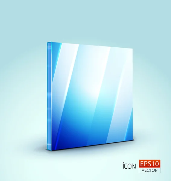 Icône plaque bleue ou fond — Image vectorielle